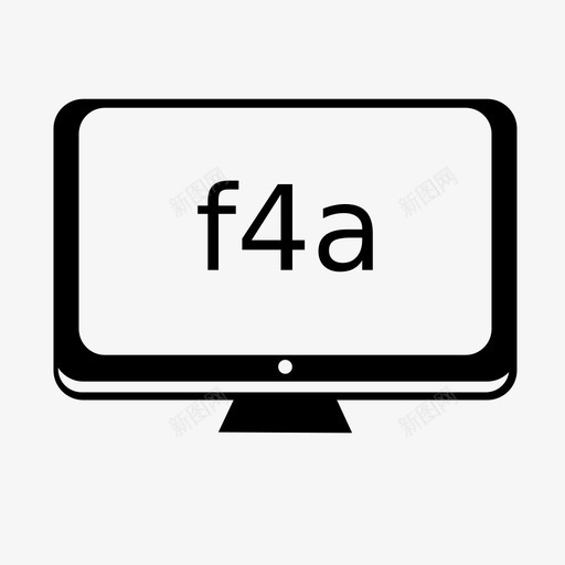 f4a文件格式flash视频图标svg_新图网 https://ixintu.com f4a flash视频 ui 文件格式 普通视频格式 监视器 视频格式
