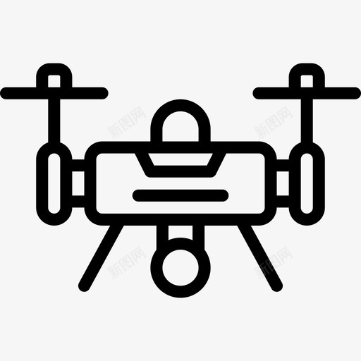 无人机技术3直线型图标svg_新图网 https://ixintu.com 技术3 无人机 直线型