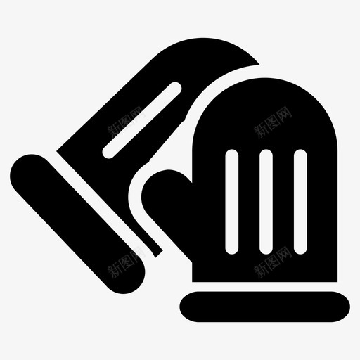 烤箱手套厨师烹饪图标svg_新图网 https://ixintu.com 厨师 厨房 厨房用具线图标 手套 烤箱手套 烹饪