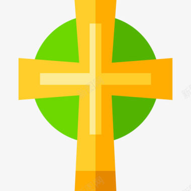 十字架圣帕特里克第五天平房图标图标