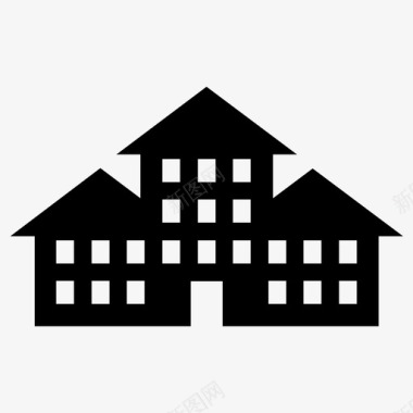 大厦住宅房屋图标图标