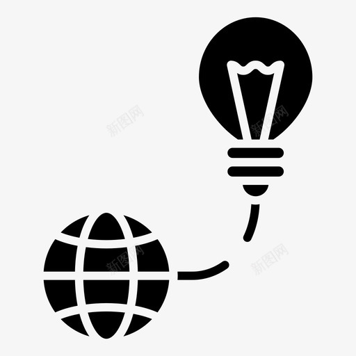 地球日能量灯图标svg_新图网 https://ixintu.com 地球日 灯 灯泡 能量 能量填充
