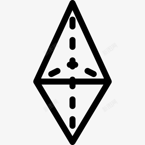 四面体形状6线形图标svg_新图网 https://ixintu.com 四面体 形状6 线形