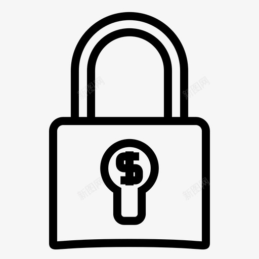 保密锁挂锁图标svg_新图网 https://ixintu.com 保密 安全 挂锁 财务2 锁