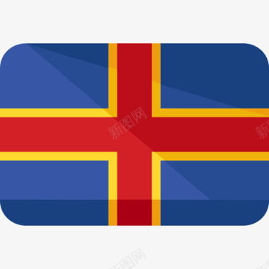 冰岛国旗2平坦图标图标