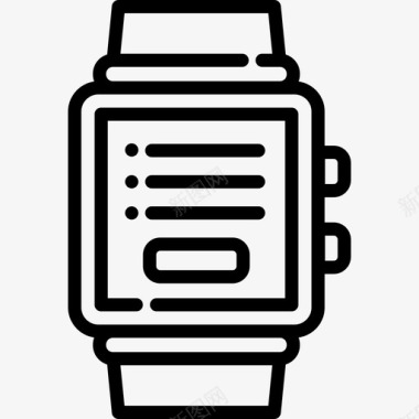 智能手表技术5线性图标图标