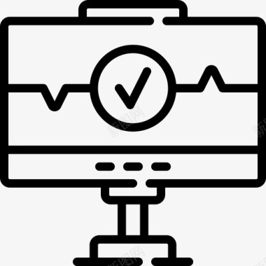 监视器制造5线性图标图标