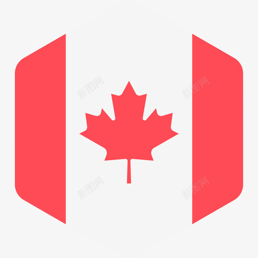 加拿大国际国旗2六边形图标svg_新图网 https://ixintu.com 六边形 加拿大 国际国旗2