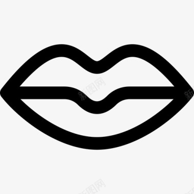 嘴唇美丽15直线型图标图标