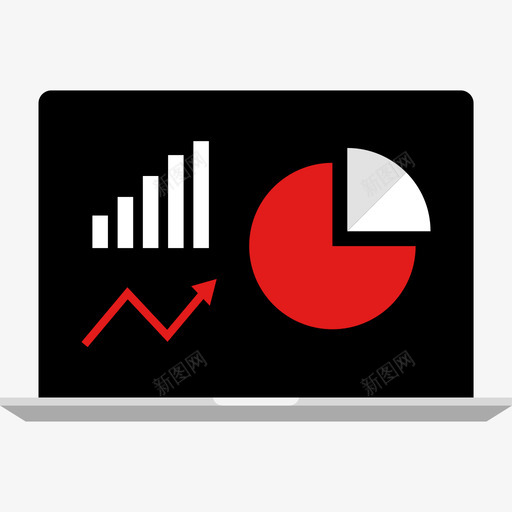统计信息图形红色3平坦图标svg_新图网 https://ixintu.com 信息图形红色3 平坦 统计