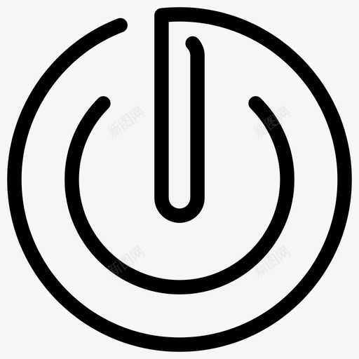 电源关机开机图标svg_新图网 https://ixintu.com 关机 基本ui循环 开机 电源