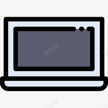 笔记本电脑小工具7线性颜色图标图标