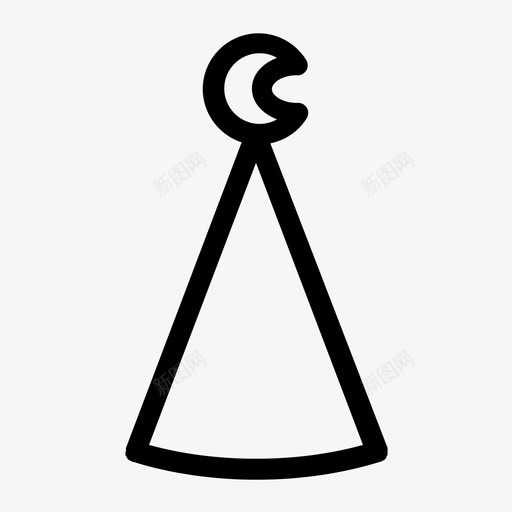 生日帽派对帽独立图标svg_新图网 https://ixintu.com 派对帽 独立 生日帽