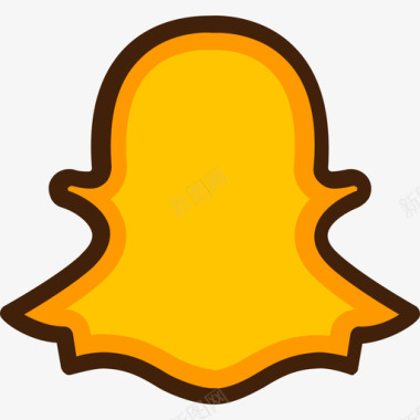 Snapchat社交网络颜色图标图标