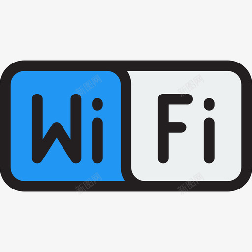 Wifi通信和媒体7线性颜色图标svg_新图网 https://ixintu.com Wifi 线性颜色 通信和媒体7