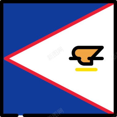 美属萨摩亚国旗收藏3广场图标图标