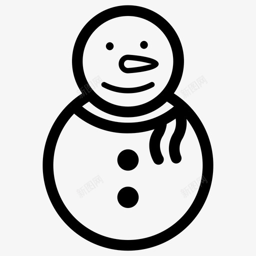 雪人圣诞节冰冻图标svg_新图网 https://ixintu.com 冬天 冰人 冰冻 圣诞节 雪人