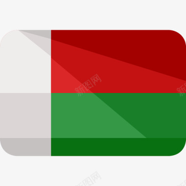 马达加斯加2旗扁平图标图标