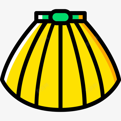 裙子女装3黄色图标svg_新图网 https://ixintu.com 女装3 裙子 黄色