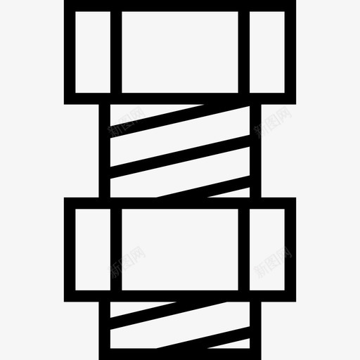 直线型施工工具螺钉4图标svg_新图网 https://ixintu.com 直线型施工工具螺钉4