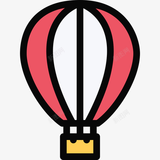 热气球运输7彩色图标svg_新图网 https://ixintu.com 彩色 热气球 运输7