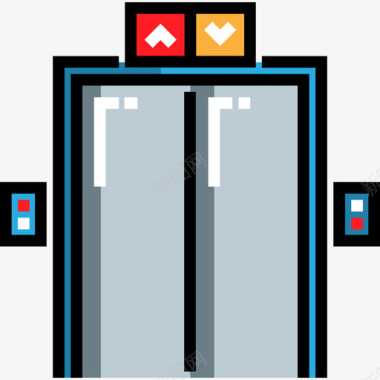 电梯机场7线颜色图标图标