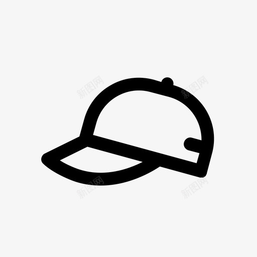 白色帽子棒球休闲图标svg_新图网 https://ixintu.com 中性 休闲 帽子 时尚 棒球 白色帽子 轮廓项目
