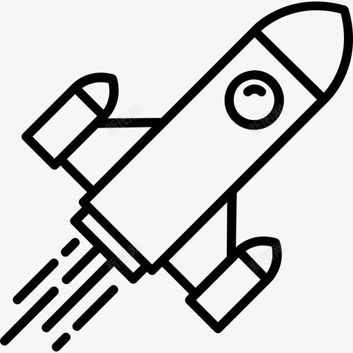 火箭飞船太空34号直线型图标svg_新图网 https://ixintu.com 太空34号 火箭飞船 直线型
