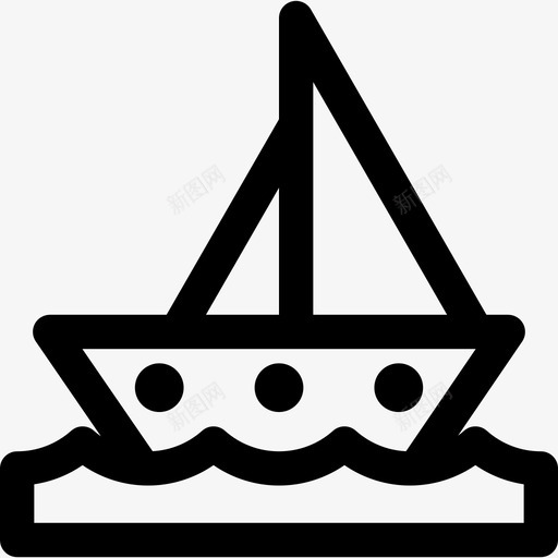 帆船探险之旅3直线型图标svg_新图网 https://ixintu.com 帆船 探险之旅3 直线型