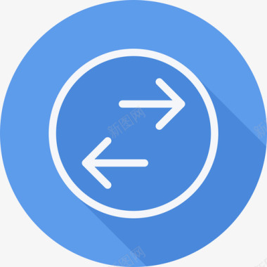 交换箭头和用户界面扁平圆形图标图标