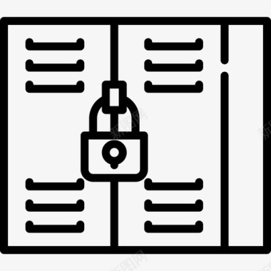 水上公园线性储物柜图标图标
