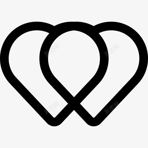 心脏约会应用程序3线性图标svg_新图网 https://ixintu.com 心脏 约会应用程序3 线性
