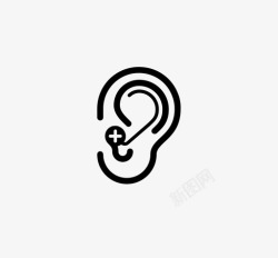 听力受损助听器老化听力受损图标高清图片