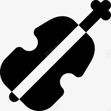 大提琴音乐图标7填充图标