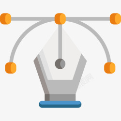 普通钢笔钢笔工具普通艺术4平面图标高清图片