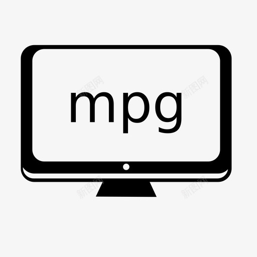 mpg文件格式监视器图标svg_新图网 https://ixintu.com mpeg1 mpg ui 文件格式 监视器 视频格式 通用视频格式