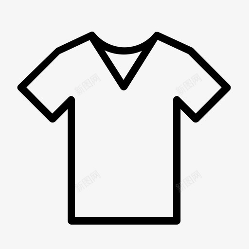 T恤短款休闲图标svg_新图网 https://ixintu.com T恤 v领 休闲 时尚 男士 短款