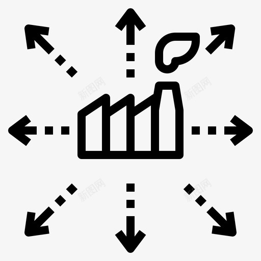 配送工厂工业图标svg_新图网 https://ixintu.com 工业 工厂 物流 物流配送提纲 配送