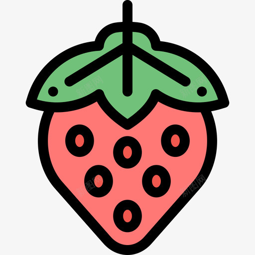 草莓色野餐10线性颜色图标svg_新图网 https://ixintu.com 线性颜色 草莓色 野餐10