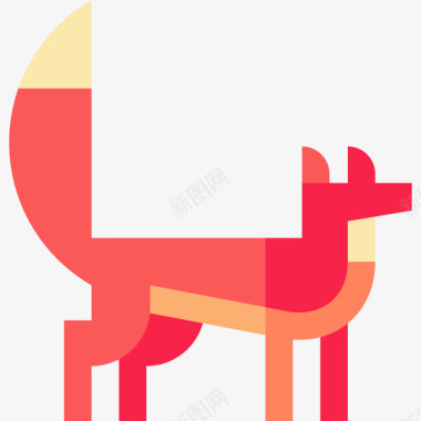 狐狸动物26扁平图标图标