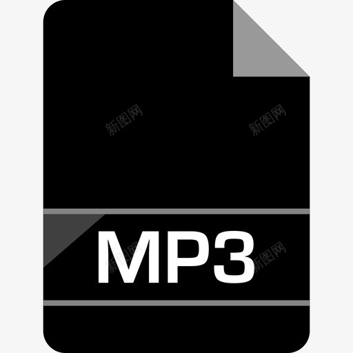 Mp3文件sleek2扁平图标svg_新图网 https://ixintu.com Mp3 扁平 文件sleek2