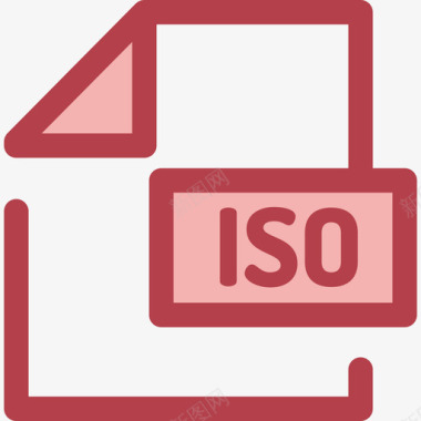 Iso文件和文件夹10红色图标图标