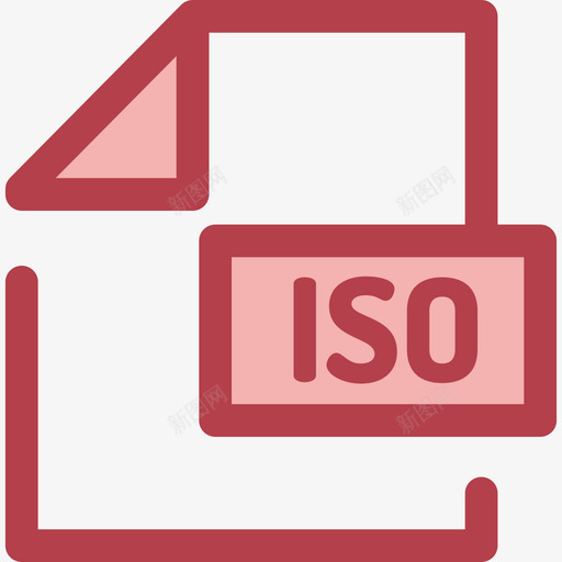 Iso文件和文件夹10红色图标svg_新图网 https://ixintu.com Iso 文件和文件夹10 红色