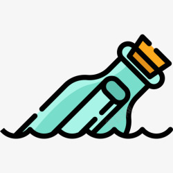 瓶内瓶内信息海洋生物8线性颜色图标高清图片