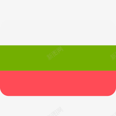 保加利亚国际国旗6圆形矩形图标图标