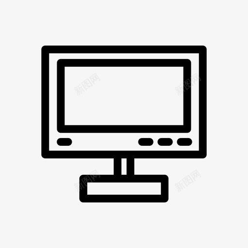 电视监视器电视广播图标svg_新图网 https://ixintu.com 电视 电视广播 监视器 购物电子商务