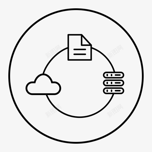 云服务器大数据云数据库图标svg_新图网 https://ixintu.com 云数据库 云服务器 大数据 大数据轮廓线减去前面 数据中心 数据服务器 网络