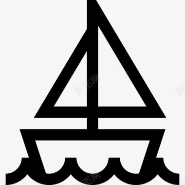 帆船冒险运动6直线型图标图标