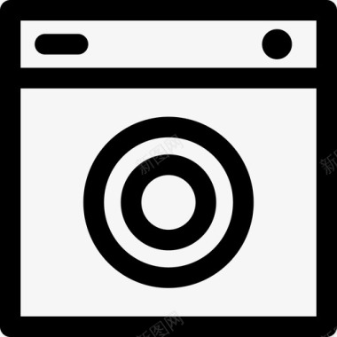 洗衣机39号酒店线性图标图标
