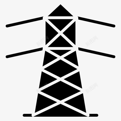 电线杆能量填充图标svg_新图网 https://ixintu.com 电线杆 能量填充
